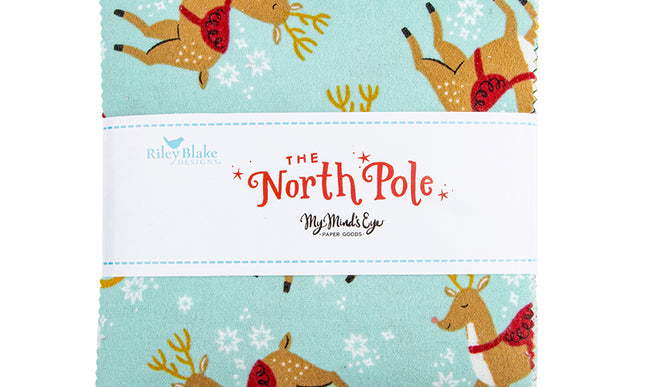 Riley Blake / The North Pole 5" Stacker by My Mind's Eye (42 pc)