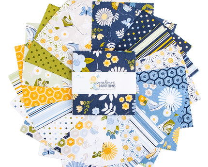 Riley Blake / Sunshine & Dandelions 5" Stacker by Traci Reed (42 pc)