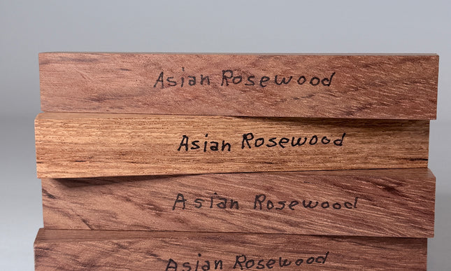 Asian Rosewood Pen Blanks - Pack of 4