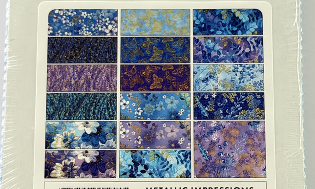 Metallic Impressions by Benartex 5" x 5" Charm Pack