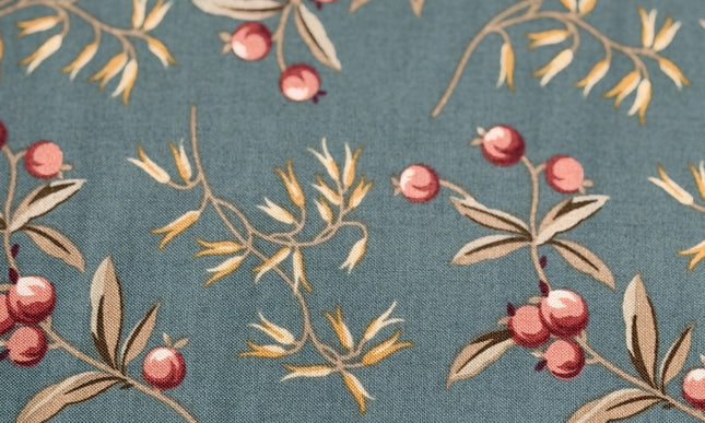 Andover / Dahlia by Laundry Basket Quilts – Coralberry Sage (½ yd)