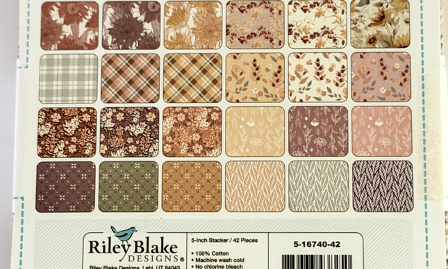 Evening on the Prairie by Modern Prairie for Riley Blake Designs 5" x 5" Charm Pack