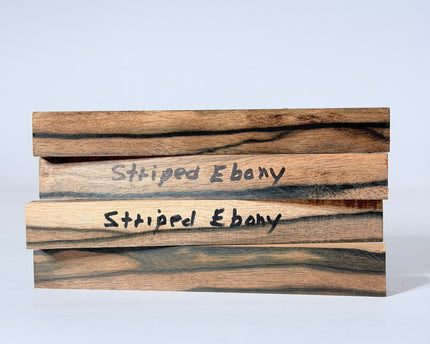 Striped Ebony Pen Blanks - Pack of 4