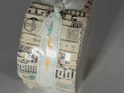 Riley Blake Designs/ Typography by Lori Holt of Bee in my Bonnet  2.5" x 44" Jelly Roll
