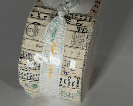 Riley Blake Designs/ Typography by Lori Holt of Bee in my Bonnet  2.5" x 44" Jelly Roll