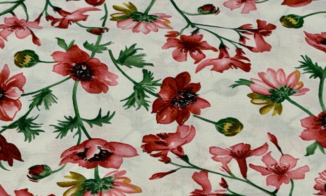 Maywood Studio / Prose – Trailing Flowers White (½ yd)
