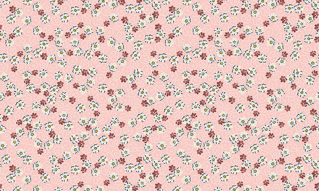 Riley Blake/ Rosewood Wren Pink by Jessica Cherthow (1/2 Yard)