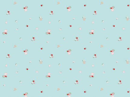 Riley Blake/ Whimsical Woodland Mushrooms Aqua by Tasha Noel (1/2 Yard)