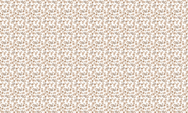 Riley Blake/ Whimsical Woodland Mini Florals Natural by Tasha Noel (1/2 Yard)