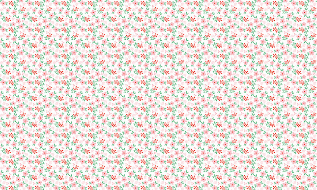 Riley Blake/ Whimsical Woodland Mini Florals Pink by Tasha Noel (1/2 Yard)