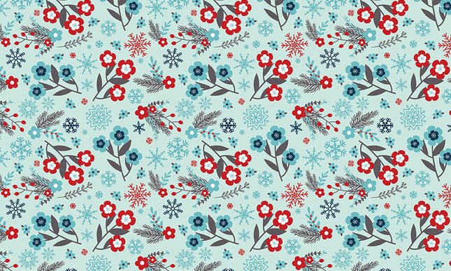 Riley Blake/A Perfect Winter - Flower Powder by Lori Whitlock (1/2 Yard)