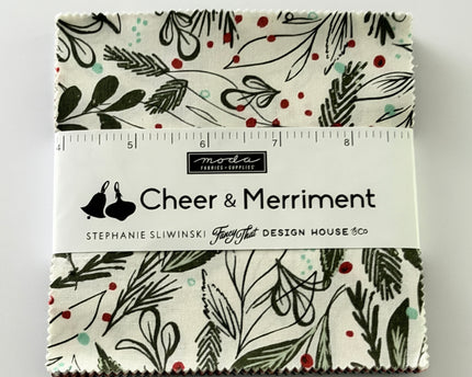 Cheer and Merriment by Fancy That Design House for Moda 5" x 5" Charm Pack