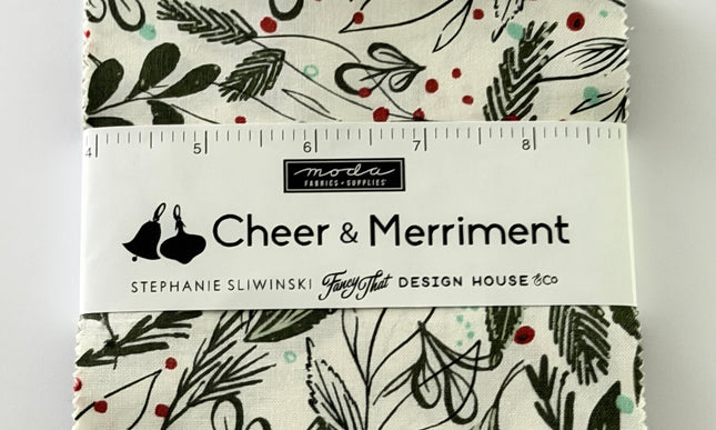 Cheer and Merriment by Fancy That Design House for Moda 5" x 5" Charm Pack