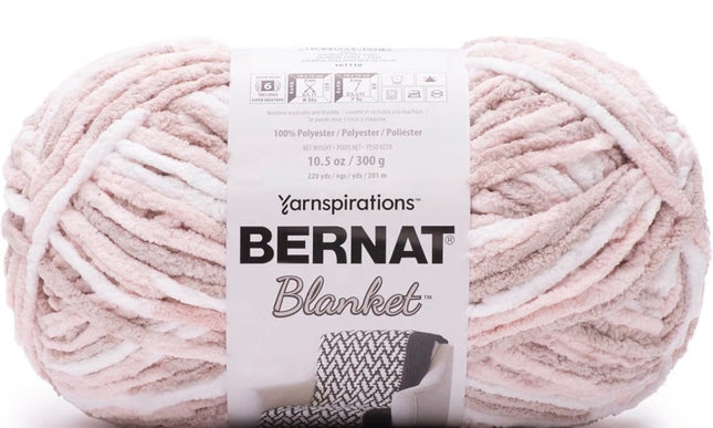 Bernat Blanket Yarn - Salmon Sand Variegated - Super Bulky 6