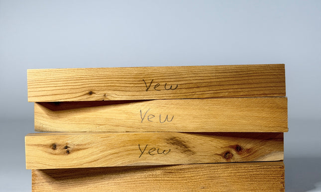 Yew Pen Blanks - Pack of 4