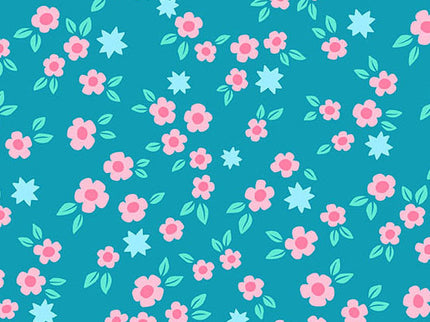 Andover / Color Pop Playground by KP Creates – Starry Blooms Slate Blue (½ yd)