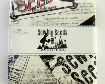 Sewing Seeds III by J. Wecker Frisch for Riley Blake Designs 5" x 5" Charm Pack
