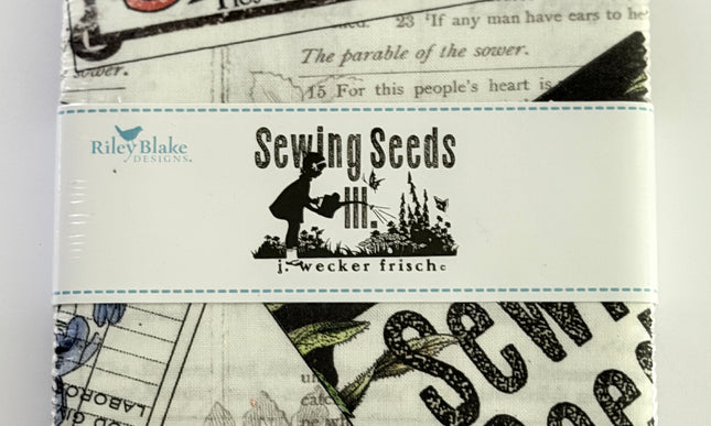 Sewing Seeds III by J. Wecker Frisch for Riley Blake Designs 5" x 5" Charm Pack
