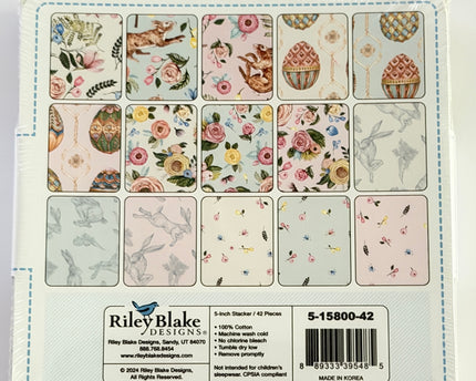 Sweet Spring by Hester & Cook for Riley Blake Designs 5" x 5" Charm Pack