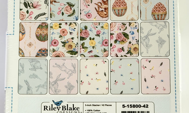 Sweet Spring by Hester & Cook for Riley Blake Designs 5" x 5" Charm Pack