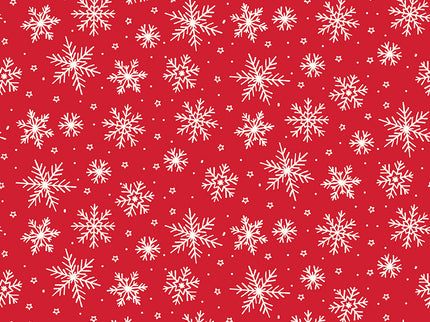 Riley Blake/ The North Pole-Snowflakes Tomato by My Minds Eye (1/2 Yard)