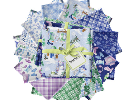 Benartex / Snowflake Wishes by Nicole Decamp Fat Quarter Bundle 11  Pieces