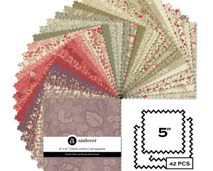 Andover / Forest Glen by Renee Nanneman – Charm Pack (5" x 5")