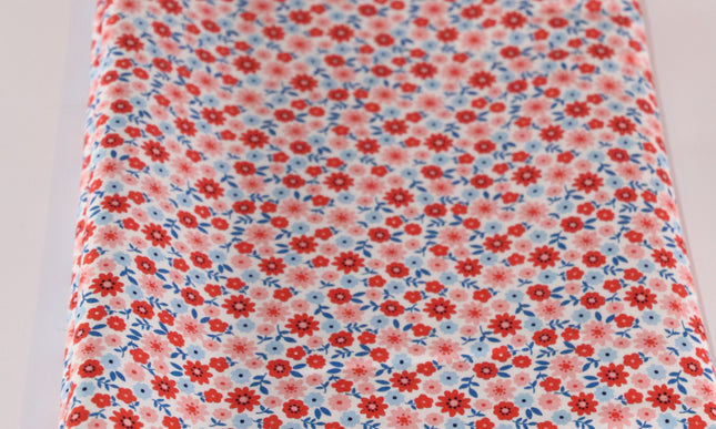 Fabric Editions /  White Carolina Floral Buds