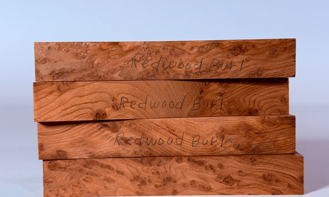 Redwood Burl Pen Blanks - Pack of 4