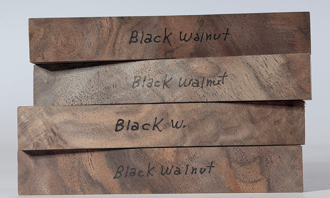 Black Walnut Pen Blanks - Pack of 4