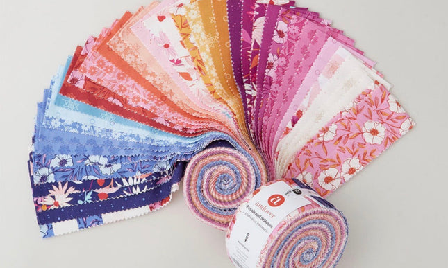 Andover / Petals and Stitches Jelly Roll by Stephanie Organes