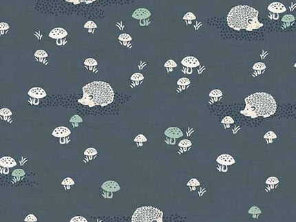 Andover / Woodland by Makower UK – Hedgehogs Blue (½ yd)